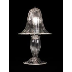 RONDO' LUMETTO PICCOLO H30 CM IN VETRO DI MURANO RIGADIN LAVORATO A MANO 2 FINITURE COLORE MADE IN ITALY