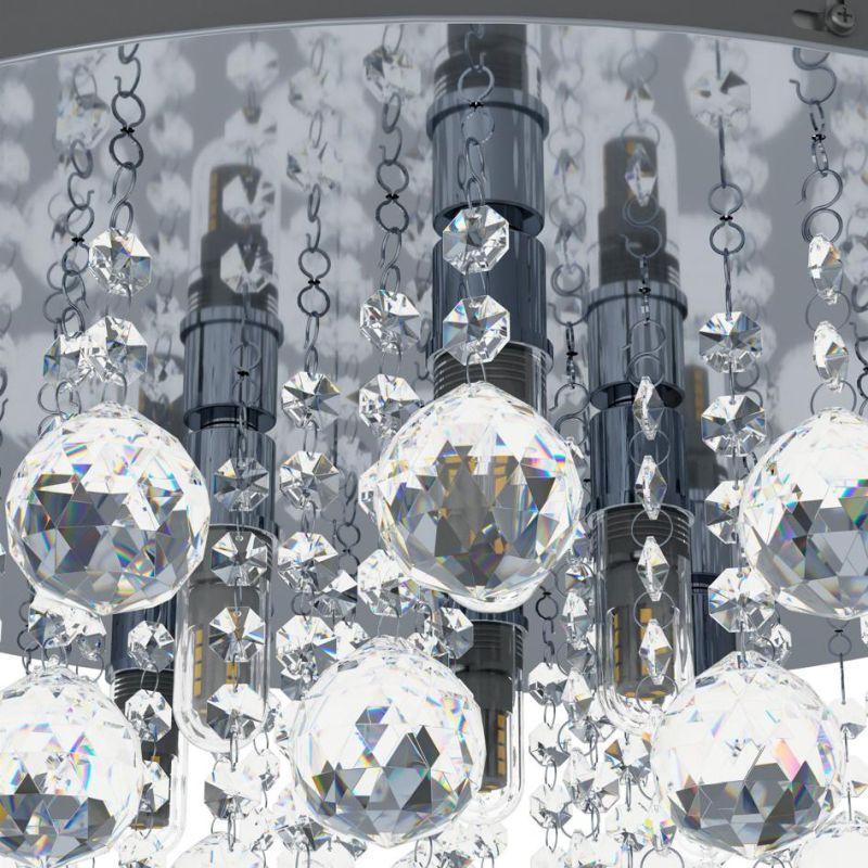 ALMONTE PLAFONIERA CON CRISTALLI A LED DOPPIO ISOLAMENTO A LED EGLO - Cristalensi Shop Online