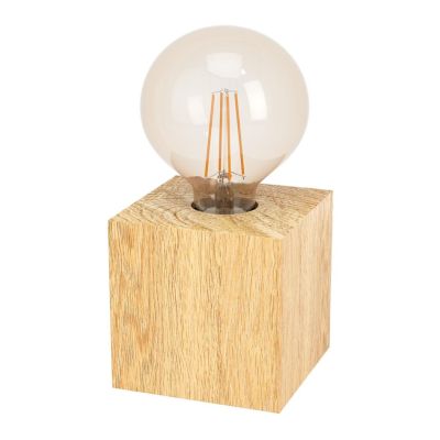 PRESTWICK 2 PICCOLA LAMPADA DA TAVOLO IN LEGNO CON LAMPADINA A VISTA ATTACCO E27 DESIGN MODERNO