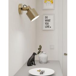 SOUTHERY FARETTO IN ACCIAIO FINITURA ORO ORIENTABILE LAMPADINA ATTACCO E27 ESCLUSA DESIGN MODERNO 2