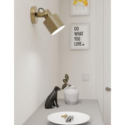 SOUTHERY FARETTO IN ACCIAIO FINITURA ORO ORIENTABILE LAMPADINA ATTACCO E27 ESCLUSA DESIGN MODERNO