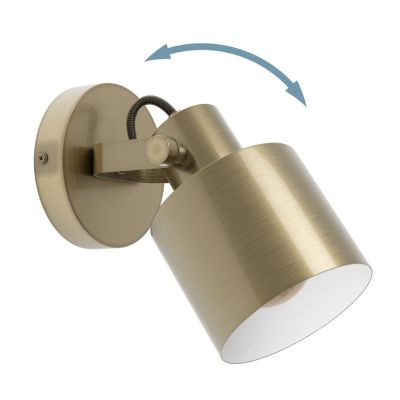 SOUTHERY FARETTO IN ACCIAIO FINITURA ORO ORIENTABILE LAMPADINA ATTACCO E27 ESCLUSA DESIGN MODERNO