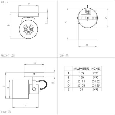SOUTHERY FARETTO IN ACCIAIO FINITURA ORO ORIENTABILE LAMPADINA ATTACCO E27 ESCLUSA DESIGN MODERNO