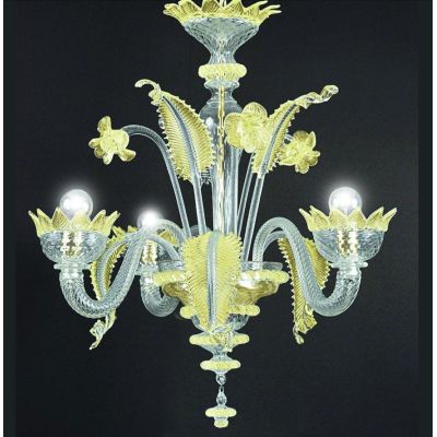 MURANO MICRO LAMPADARIO 3 LUCI IN VETRO DI MURANO LAVORATO A MANO 8 COLORI MADE IN ITALY