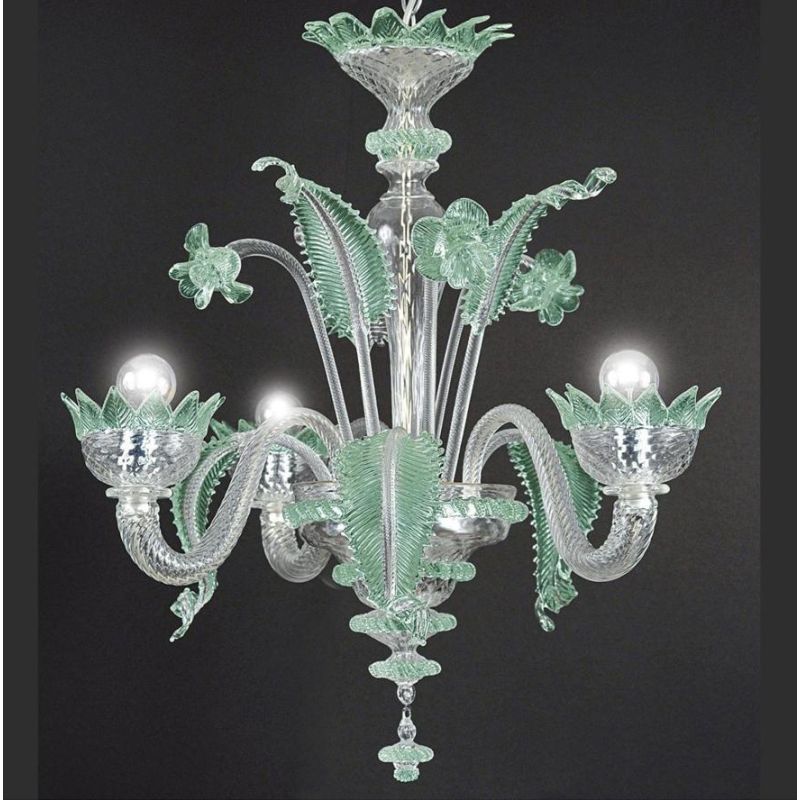 MURANO MICRO LAMPADARIO 3 LUCI IN VETRO DI MURANO LAVORATO A MANO 8 COLORI MADE IN ITALY