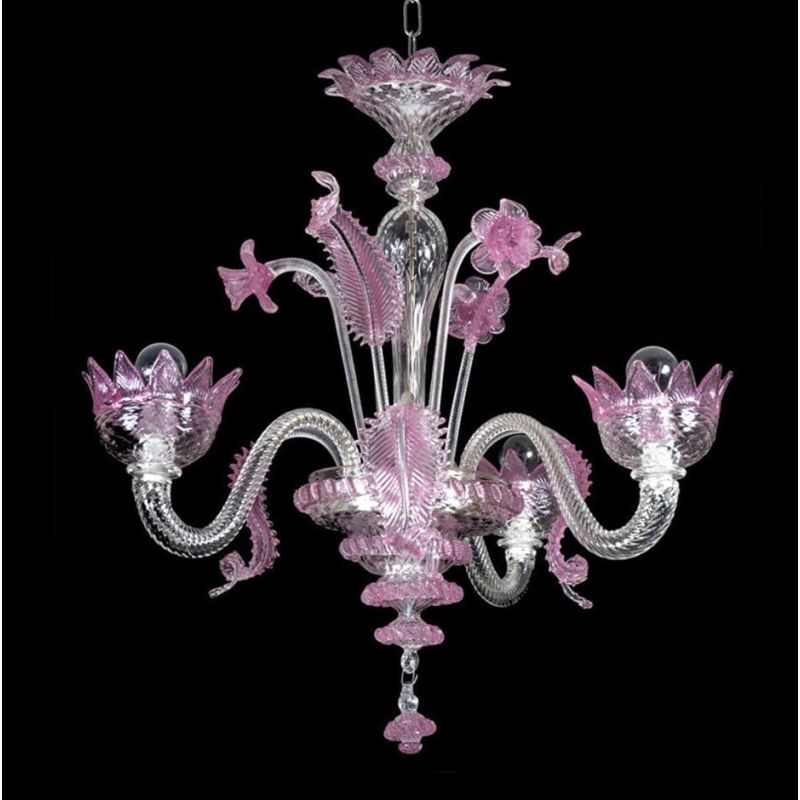 MURANO MICRO LAMPADARIO 3 LUCI IN VETRO DI MURANO LAVORATO A MANO 8 COLORI MADE IN ITALY