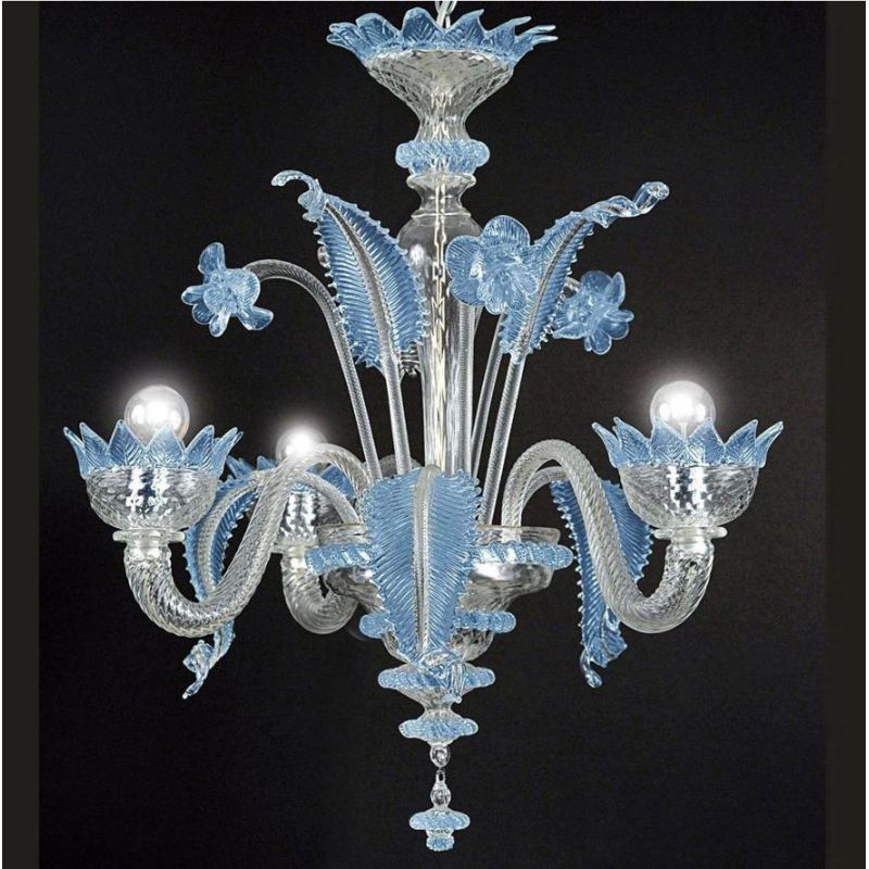 MURANO MICRO LAMPADARIO 3 LUCI IN VETRO DI MURANO LAVORATO A MANO 8 COLORI MADE IN ITALY