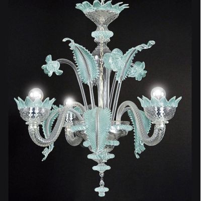 MURANO MICRO LAMPADARIO 3 LUCI IN VETRO DI MURANO LAVORATO A MANO 8 COLORI MADE IN ITALY