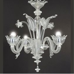 MURANO MICRO LAMPADARIO 3 LUCI IN VETRO DI MURANO LAVORATO A MANO 8 COLORI MADE IN ITALY