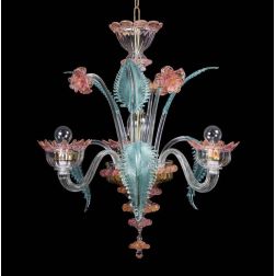 MURANO RIGADIN MICRO LAMPADARIO 3 LUCI IN VETRO DI MURANO LAVORATO A MANO RIGADIN 2 COLORI MADE IN ITALY 2