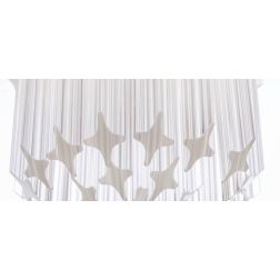 QUADRIEDRI APPLIQUE MODERNA IN METALLO ORO CON PENDAGLI IN CRISTALLO TRASPARENTE MADE IN ITALY 2