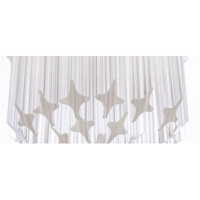 QUADRIEDRI APPLIQUE MODERNA IN METALLO ORO CON PENDAGLI IN CRISTALLO TRASPARENTE MADE IN ITALY