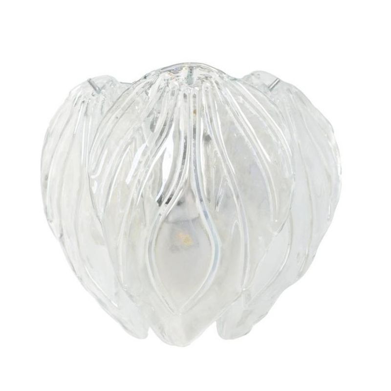 FOGLIA CUORE APPLIQUE MODERNA IN VETRO DI MURANO CON STRUTTURA ORO O CROMO ELEGANTE