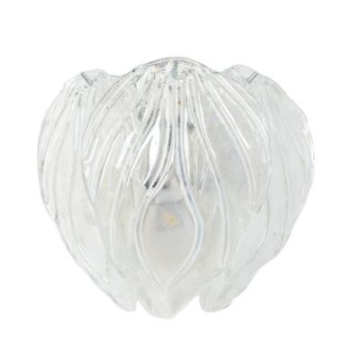 FOGLIA CUORE APPLIQUE MODERNA IN VETRO DI MURANO CON STRUTTURA ORO O CROMO ELEGANTE