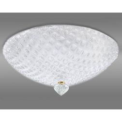 LAGUNAR PLAFONIERA D44 CM IN CRISTALLO GRANIGLIA DI MURANO DESIGN MODERNO CONTEMPORANEO