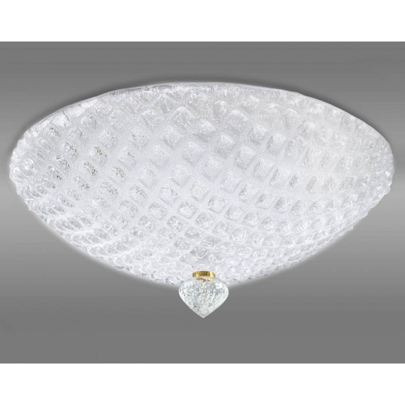 LAGUNAR PLAFONIERA D44 CM IN CRISTALLO GRANIGLIA DI MURANO DESIGN MODERNO CONTEMPORANEO
