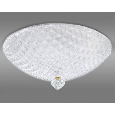 LAGUNAR PLAFONIERA D44 CM IN CRISTALLO GRANIGLIA DI MURANO DESIGN MODERNO CONTEMPORANEO