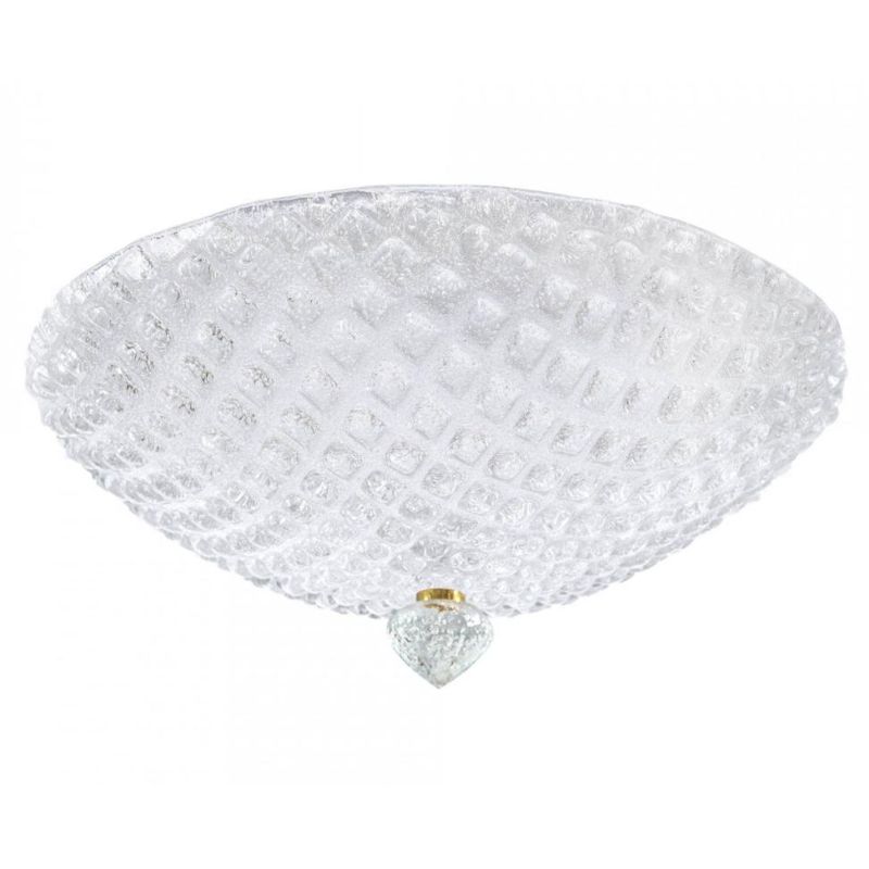 LAGUNAR PLAFONIERA D44 CM IN CRISTALLO GRANIGLIA DI MURANO DESIGN MODERNO CONTEMPORANEO
