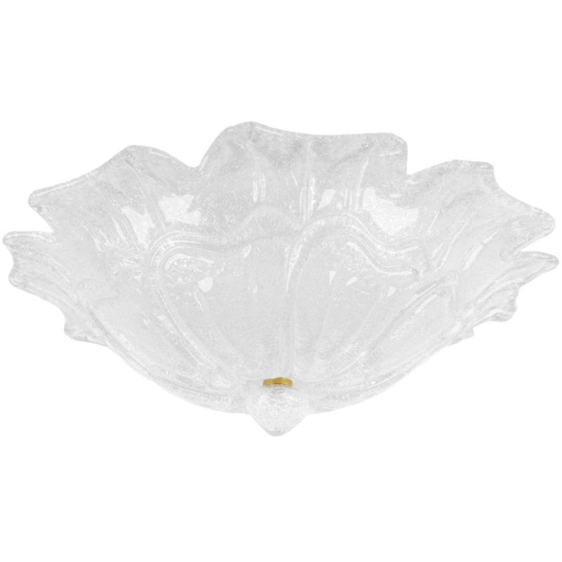 FIORE PLAFONIERA IN VETRO DI MURANO TRASPARENTE O AMBRA D50 CM CLASSICA CONTEMPORANEA