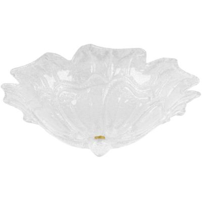 FIORE PLAFONIERA IN VETRO DI MURANO TRASPARENTE O AMBRA D50 CM CLASSICA CONTEMPORANEA