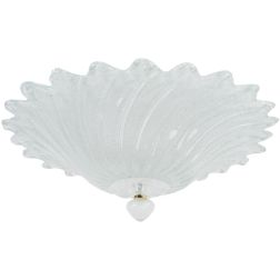 STELLA PLAFONIERA D50 CM IN VETRO DI MURANO GRANIGLIA TRASPARENTE O AMBRA CLASSICA CONTEMPORANEA 2