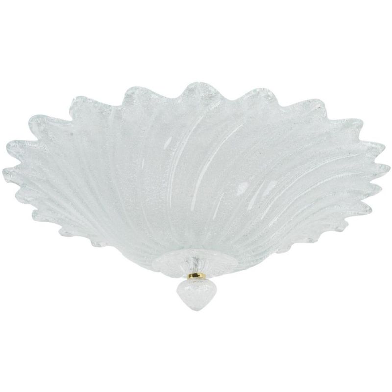 STELLA PLAFONIERA D50 CM IN VETRO DI MURANO GRANIGLIA TRASPARENTE O AMBRA CLASSICA CONTEMPORANEA