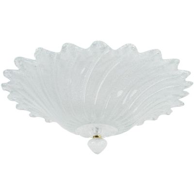 STELLA PLAFONIERA D50 CM IN VETRO DI MURANO GRANIGLIA TRASPARENTE O AMBRA CLASSICA CONTEMPORANEA