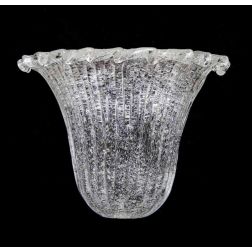 BUDINO APPLIQUE IN CRISTALLO DI MURANO GRANIGLIA TRASPARENTE O CON BORDO ORO 24K CLASSICA