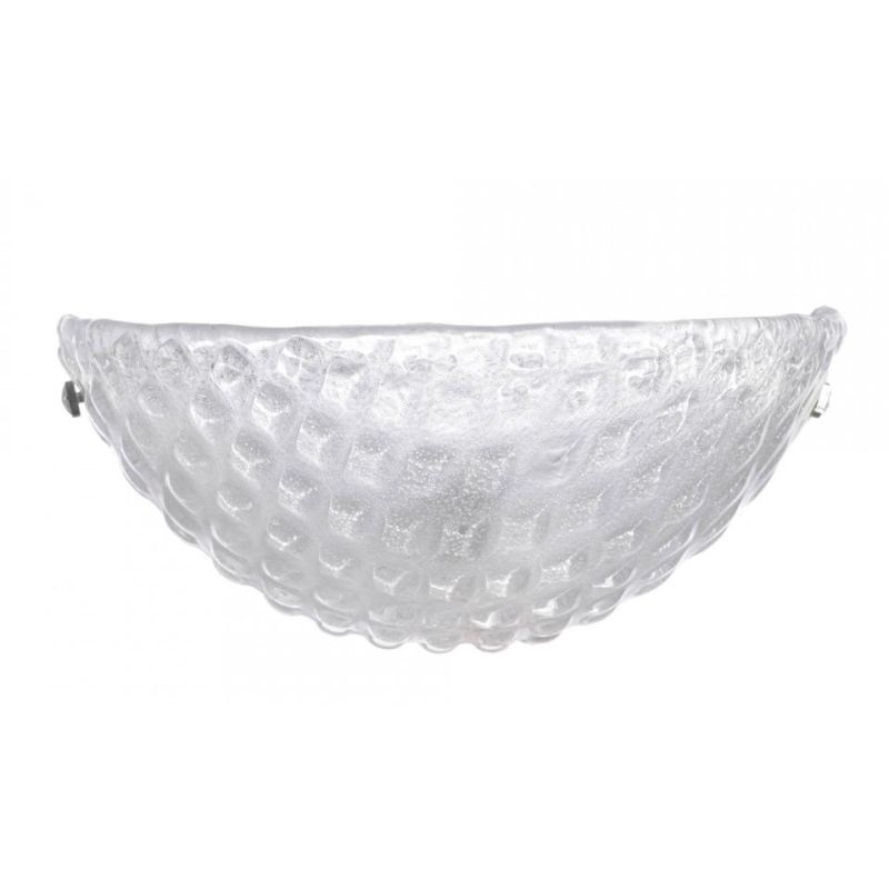 LAGUNAR APPLIQUE MEZZALUNA IN CRISTALLO GRANIGLIA DI MURANO TRASPARENTE O ORO 24K CLASSICA