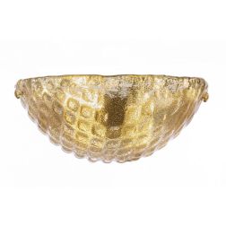 LAGUNAR APPLIQUE MEZZALUNA IN CRISTALLO GRANIGLIA DI MURANO TRASPARENTE O ORO 24K CLASSICA 2