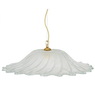 STELLA SOSPENSIONE SINGOLA D50 CM IN VETRO DI MURANO GRANIGLIA TRASPARENTE CLASSICA CONTEMPORANEA