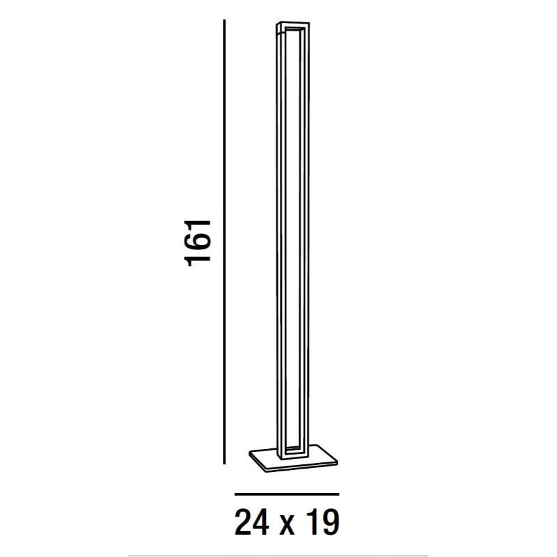 SWAY PIANTANA SQUADRATA BASCULANTE LED 27W CCT 3000-4000-6000K LUCE DIMMERABILE BIANCA O NERA