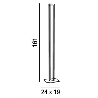 SWAY PIANTANA SQUADRATA BASCULANTE LED 27W CCT 3000-4000-6000K LUCE DIMMERABILE BIANCA O NERA