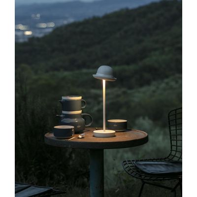 ET VOILA' LAMPADA DA TAVOLO A LED CON 1 BATTERIA RICARICABILE DA ESTERNO IP43 TOUCH DIMMER 4 COLORI