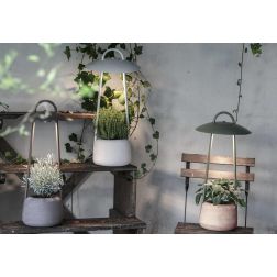 SIESTA LANTERNA DA GIARDINO CON BATTERIA RICARICABILE IP55 LED 1.5W LUCE 2700K H60 CM TERRACOTTA 3 COLORI