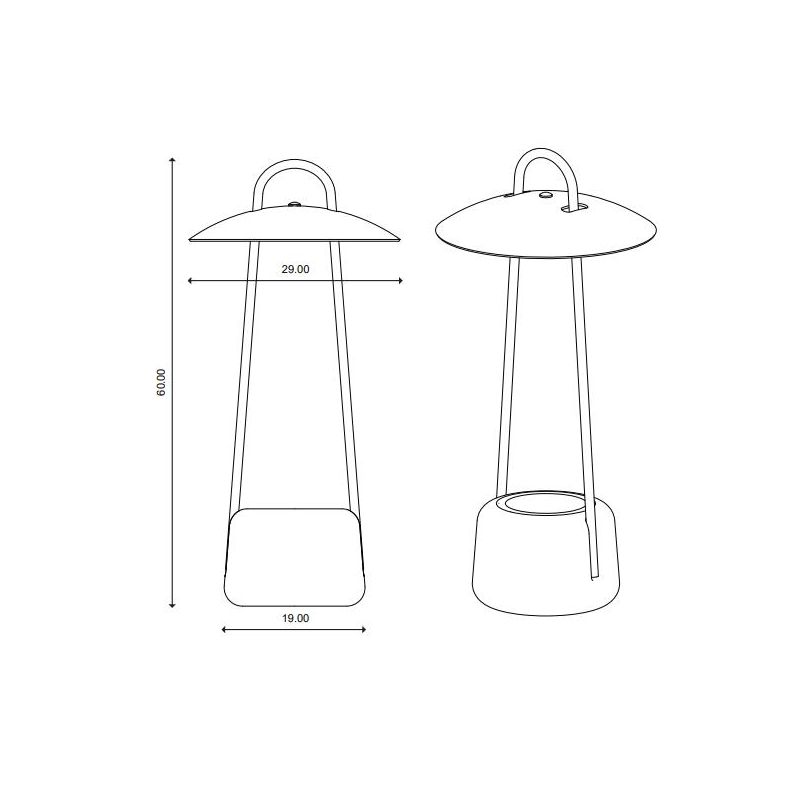 SIESTA LANTERNA DA GIARDINO CON BATTERIA RICARICABILE IP55 LED 1.5W LUCE 2700K H60 CM TERRACOTTA 3 COLORI
