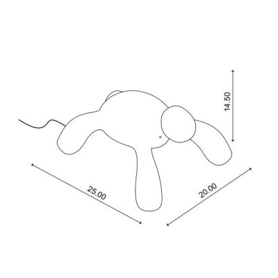 CAMILLA LAMPADA DA GIARDINO A FORMA DI TARTARUGA BATTERIA RICARICABILE IP55 LED 1.5W LUCE 2700K TOUCH DIMMER 3 COLORI