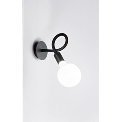 BULBO APPLIQUE CON BRACCIO FLESSIBILE ORIENTABILE BIANCA O NERA LAMPADINA ATTACCO E27 MODERNA