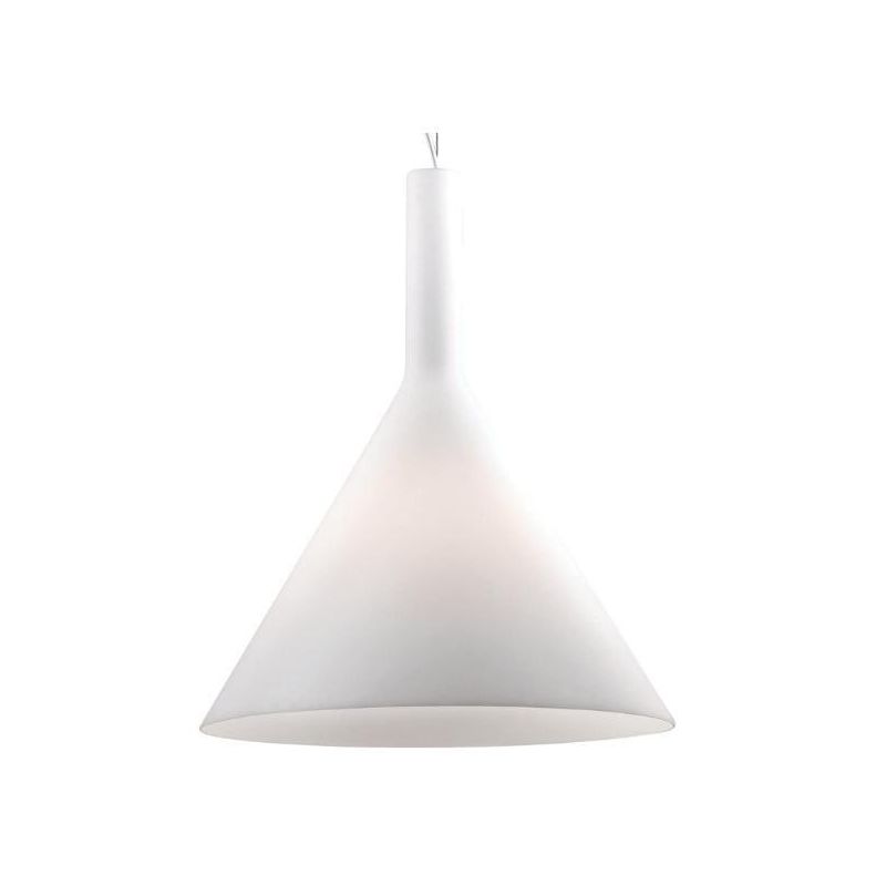 COCKTAIL LAMPADA A SOSPENSIONE SINGOLA IN VETRO SOFFIATO BIANCO DEL DIAMETRO DI CM 35 Ideal Lux - Cristalensi Shop Online