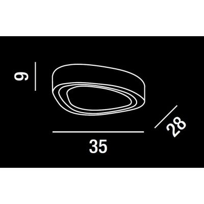 MOU PLAFONIERA ASTRATTA IN VETRO BIANCO 2 MISURE DESIGN MODERNO LAMPADINE ATTACCO E27