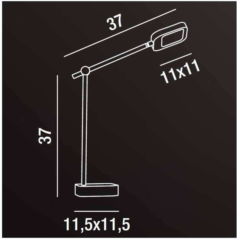 ICON LAMPADA LED 8W TOUCH DIMMER PORTA USB BRACCIO ORIENTABILE LUCE 3000-4500-6500K MODERNA