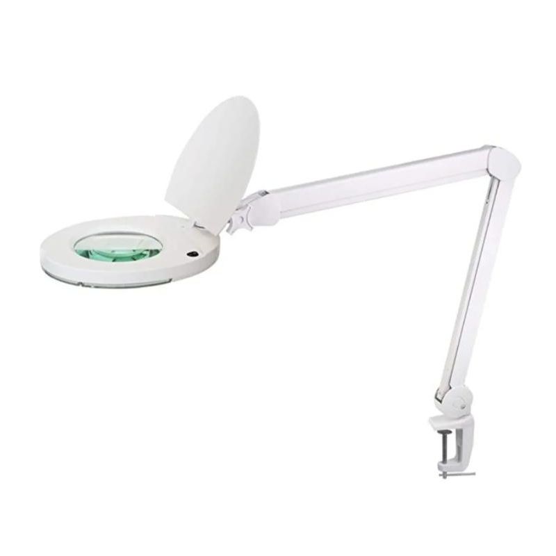 CLOSE LAMPADA DA TAVOLO CON MORSETTO, LENTE D'INGRANDIMENTO, ORIENTABILE LED 12W LUCE 3000K DIMMERABILE