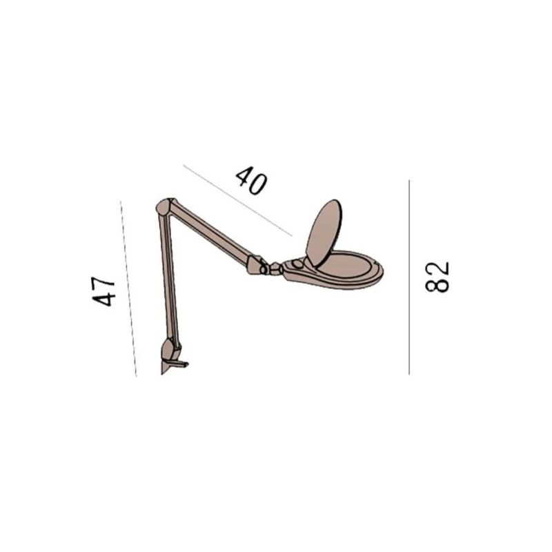 CLOSE LAMPADA DA TAVOLO CON MORSETTO, LENTE D'INGRANDIMENTO, ORIENTABILE LED 12W LUCE 3000K DIMMERABILE
