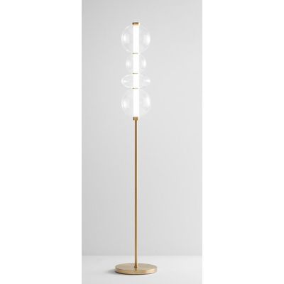 8166 BUBBLES PIANTANA ALLUMINIO ORO CON VETRI TRASPARENTI LED 36W LUCE 3000K DESIGN MODERNO