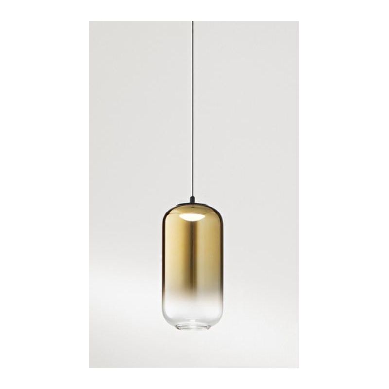 8157 HUNTER SOSPENSIONE SINGOLA A LED 5W LUCE 3000K CON BASE NERA E DIFFUSORE IN VETRO DI 4 COLORI (8214) MODERNA