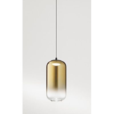 8157 HUNTER SOSPENSIONE SINGOLA A LED 5W LUCE 3000K CON BASE NERA E DIFFUSORE IN VETRO DI 4 COLORI (8214) MODERNA