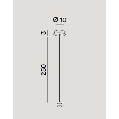 8157 HUNTER SOSPENSIONE SINGOLA A LED 5W LUCE 3000K CON BASE NERA E DIFFUSORE IN VETRO DI 4 COLORI (8214) MODERNA