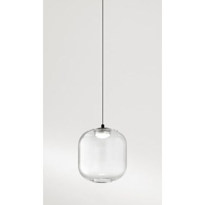 8157 HUNTER SOSPENSIONE SINGOLA A LED 5W LUCE 3000K CON BASE NERA E DIFFUSORE IN VETRO DI 4 COLORI (8215) MODERNA