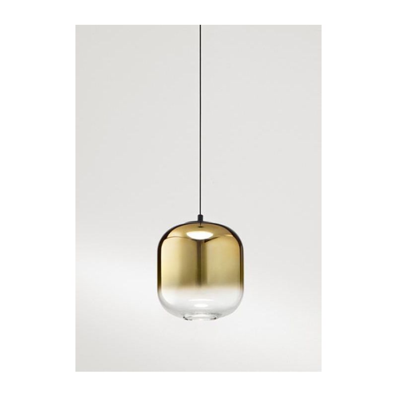 8157 HUNTER SOSPENSIONE SINGOLA A LED 5W LUCE 3000K CON BASE NERA E DIFFUSORE IN VETRO DI 4 COLORI (8215) MODERNA