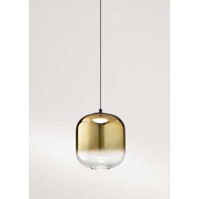 8157 HUNTER SOSPENSIONE SINGOLA A LED 5W LUCE 3000K CON BASE NERA E DIFFUSORE IN VETRO DI 4 COLORI (8215) MODERNA